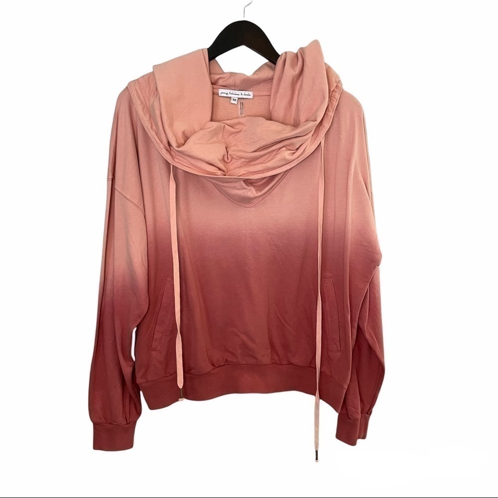 NWOT YOUNG FABULOUS & BROKE Piper Hoodie Terra Cotta Ombre M